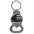 Thin Blue Line Navy Flag Bottle Opener Key Chain